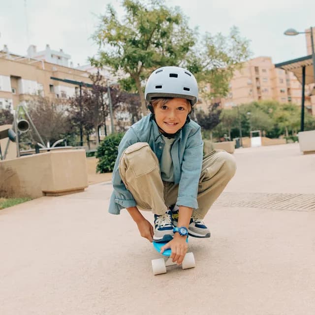 【Flik Flak】兒童手錶 LOOP IN BLUE /兒童禮物/安全防水/瑞士製造 FPSP074(34.75mm)