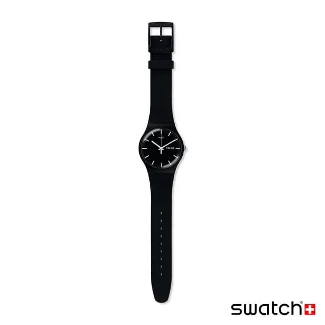 【SWATCH】MONO BLACK AGAIN 經典手錶/男錶/女錶/瑞士製造 SO29B704(41mm)