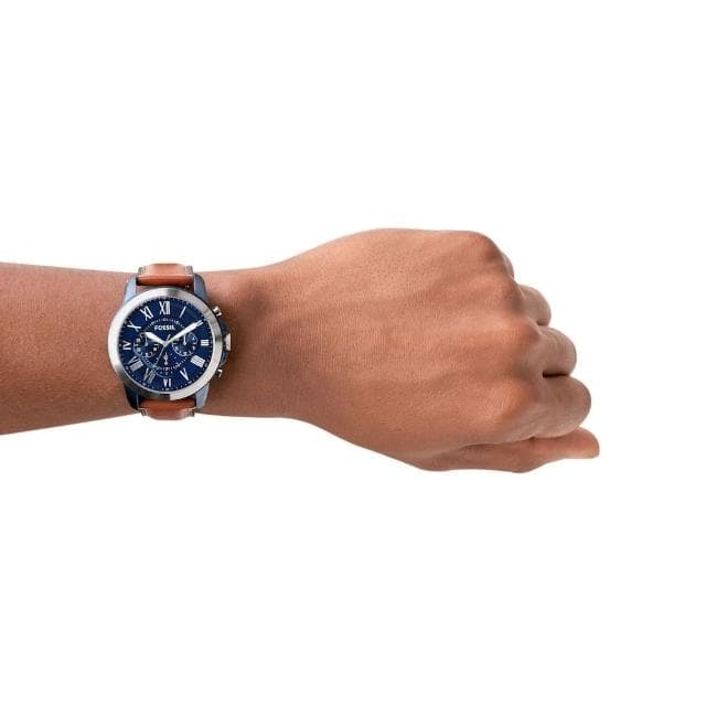 【FOSSIL 官方旗艦館】Grant系列 帥氣風尚指針計時手錶 44MM(多色可選)