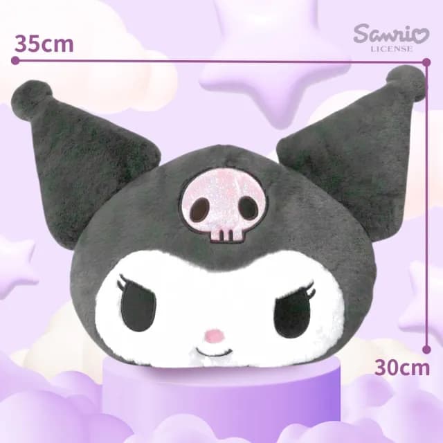 【SANRIO 三麗鷗】酷洛米抱枕正版授權午睡枕靠墊靠枕玩偶枕頭沙發抱枕(新年送禮孫女女兒女友生日禮物)