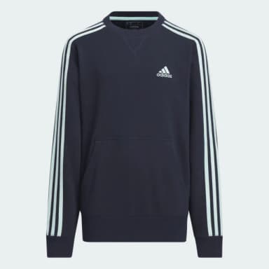 【adidas 愛迪達】ESSENTIALS PLUS 長袖上衣 大學T 童裝 JH1174