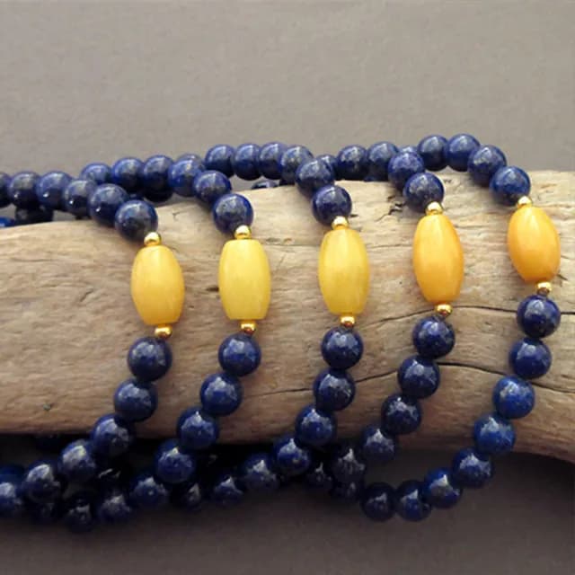 【MoonDy】雙11 手串 佛珠 蜜蠟手鍊 青金石手鍊 血珀手串 辟邪化煞 桶珠手鍊 避邪手鍊 藍色手環