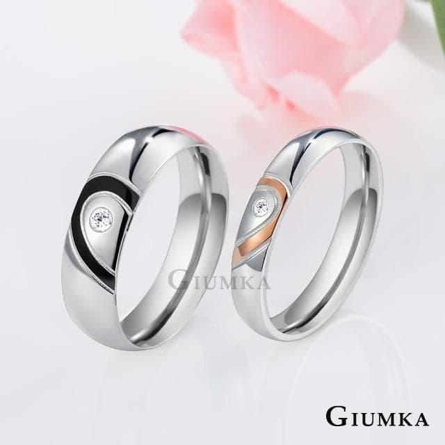 【GIUMKA】新年禮物．開運．情侶戒指．開運尾戒(黑色/玫金)