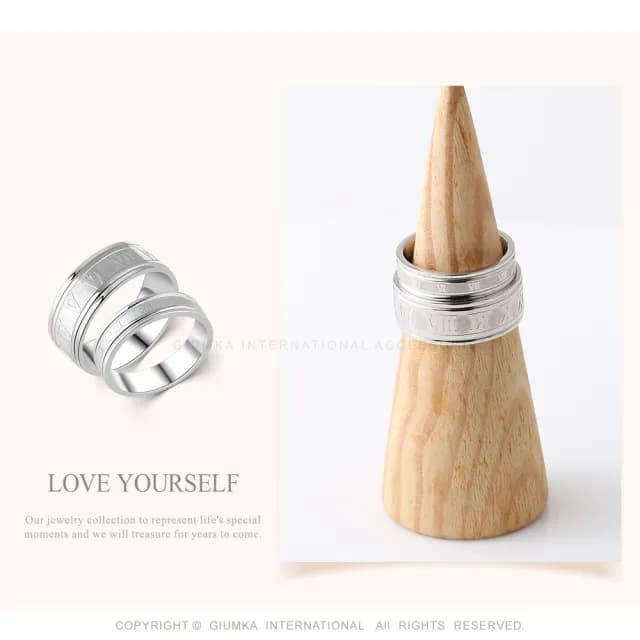 【GIUMKA】戒指．尾戒．羅馬數字．對戒．銀色(情人節禮物)