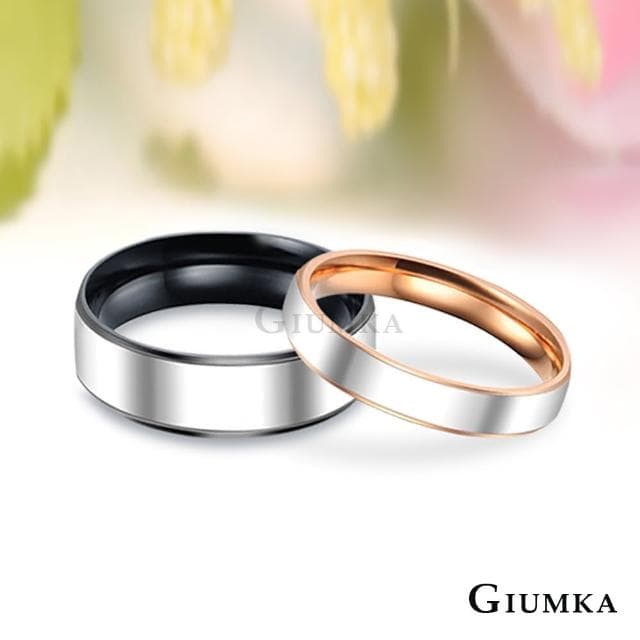 【GIUMKA】新年禮物．開運．情侶戒指．情人對戒(黑/玫金)