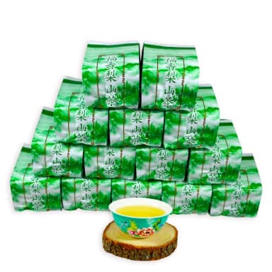 【龍源茶品】極品霜韻福壽梨山烏龍茶葉150gx14包(共3.5斤;無焙火;附提袋;生青茶;無焙火;無發酵;春茶)