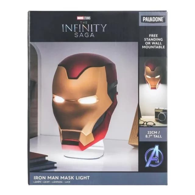 【Paladone UK】Marvel 漫威 鋼鐵人 IRON MAN 立體面具造型桌燈 壁燈 夜燈(造型夜燈 送禮 生日禮物)