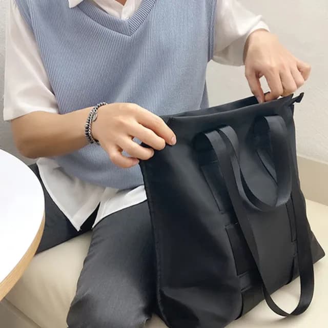 【LEESA】父親節禮物 尼龍包包\托特包\防水包\包包\通勤包\手提包\日系簡約\中性包包\單肩包\購物袋\學生書