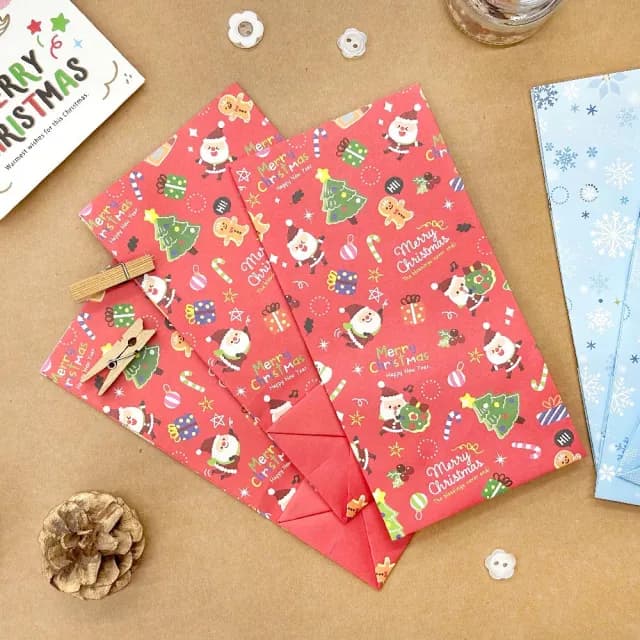 【SEASON 四季紙品禮品】聖誕牛皮立體袋 小(聖誕節限定 禮物袋 3入 XC3502-01~03)