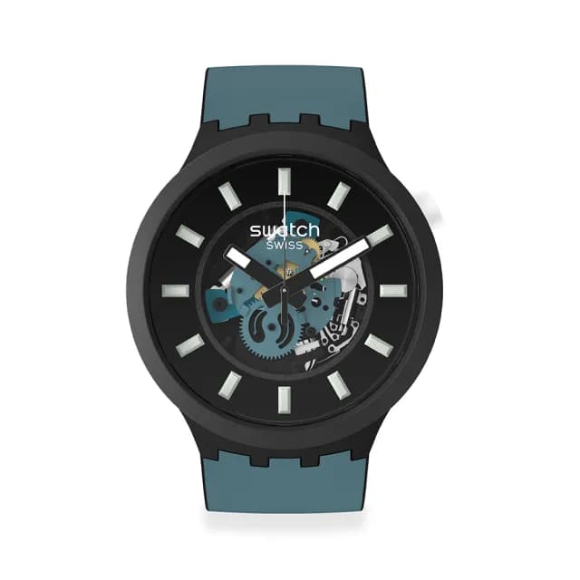 【SWATCH】BIOCERAMICNIGHT TRIP 大錶面手錶/男錶/女錶/瑞士製造 SB03B107(47mm)