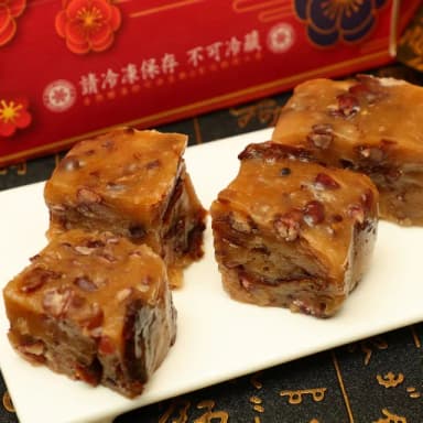 【給力食品】金磚桂圓紅豆糕2盒組 全素食糕點(工藝的經典傳承 年菜年節禮盒)