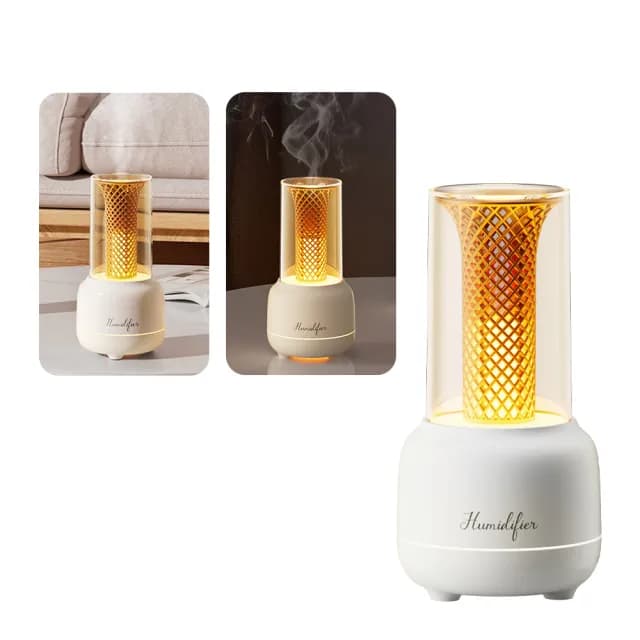 【zLife】日式香氛水氧機 超音波霧化加濕器 大霧量空氣清淨機 燭光氛圍夜燈 香氛機/擴香機/噴霧機 可加精油