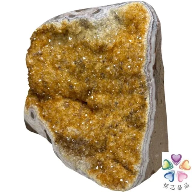 【恬芯晶品】Y3頂級烏拉圭ESP黃水晶開運招財(辦公室消磁淨化風水財運財位招貴人黃晶鎮禮物補財庫)