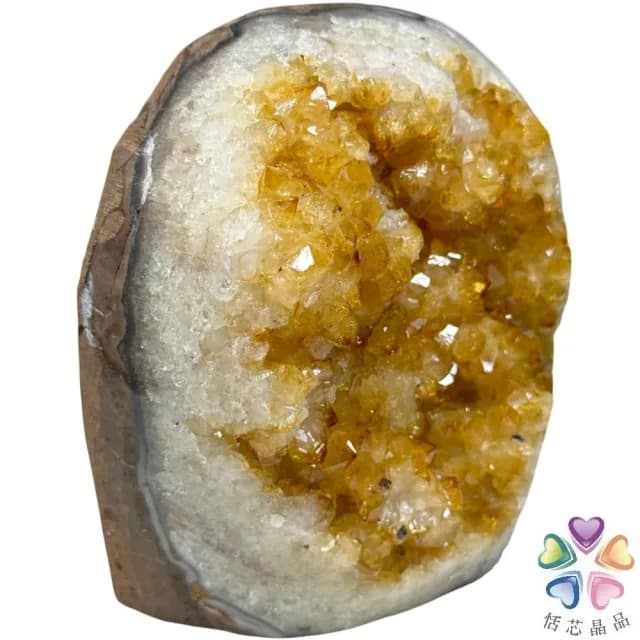 【恬芯晶品】Y5頂級烏拉圭ESP黃水晶開運招財(辦公室消磁淨化風水財運財位招貴人黃晶鎮禮物補財庫)