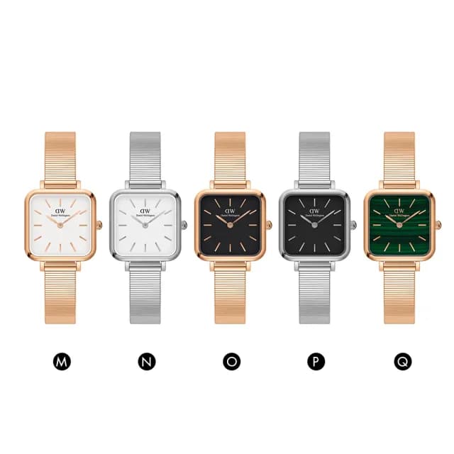 【Daniel Wellington】DW 手錶  Quadro、幻彩系列20X26、方錶、小圓錶、米蘭金屬錶(多款任選)