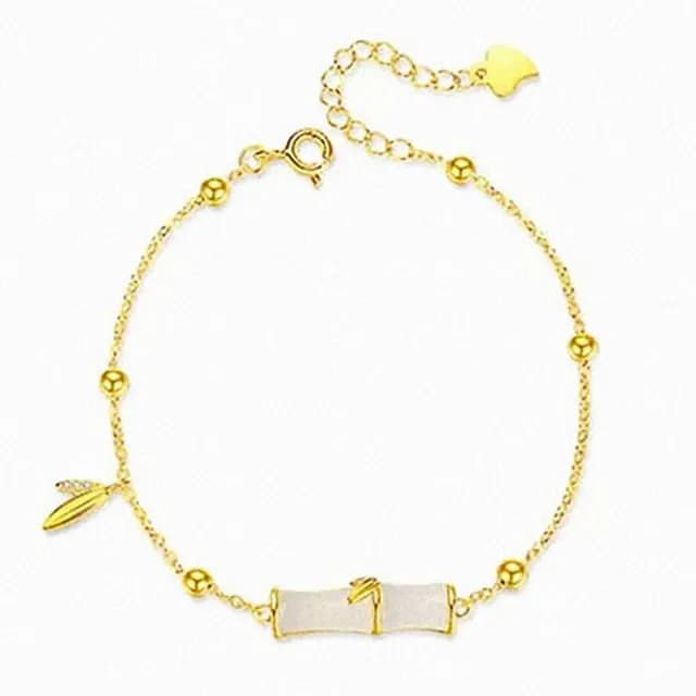 【LEEHER】雙11 寶石手鍊/竹節手鍊/純銀手鍊/猫眼石手鍊/手鍊/保平安/小眾設計/百搭飾品/開運手