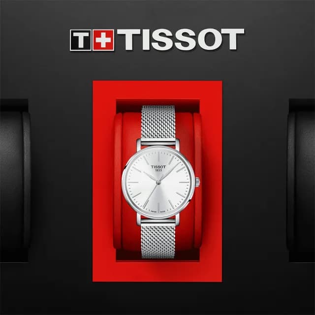 【TISSOT 天梭 官方授權】Everytime 經典雋永米蘭女錶-銀 手錶 送禮 推薦(T1432101101100)