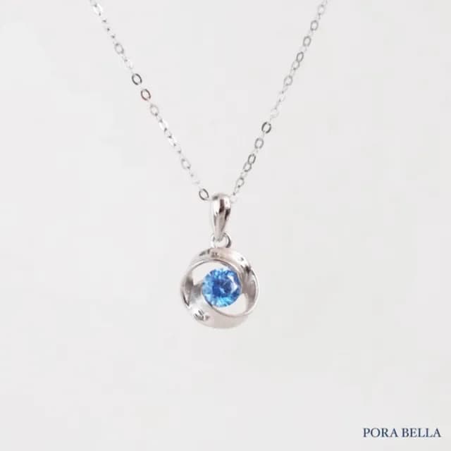【Porabella】S999純銀項鍊 玫瑰花吊墜項鍊 鋯石項鍊 低過敏足銀項鍊 鎖骨鍊 情人節禮物 Necklace