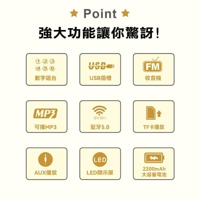 【WONDER 旺德】藍牙/USB/TF收音機 WS-T039U(登山 戶外 長輩禮物 口袋)