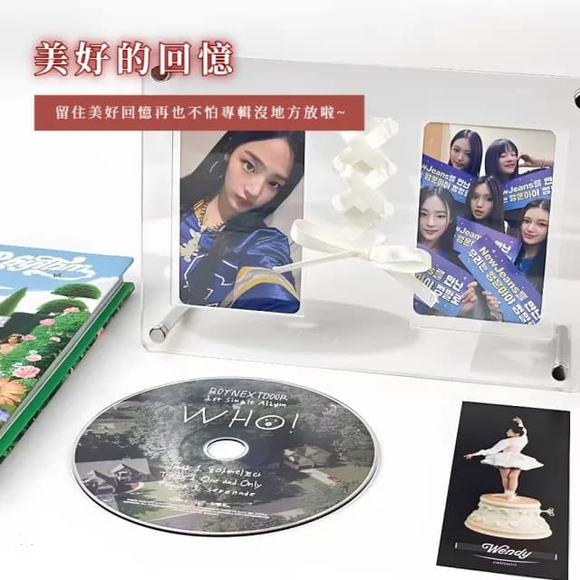【桌面整理】可立式壓克力小卡 x CD全透明展示架(專輯 DVD 唱片 相框 偶像 追星 生日禮物 卡磚 擺件 相片)