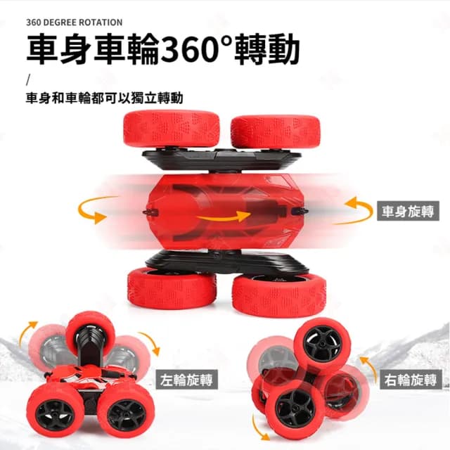 【生活小集】雙面飄移翻滾車(玩具車 遙控車 越野車 遙控汽車 模型車 特技車 攀爬車 四驅車 交換禮物)