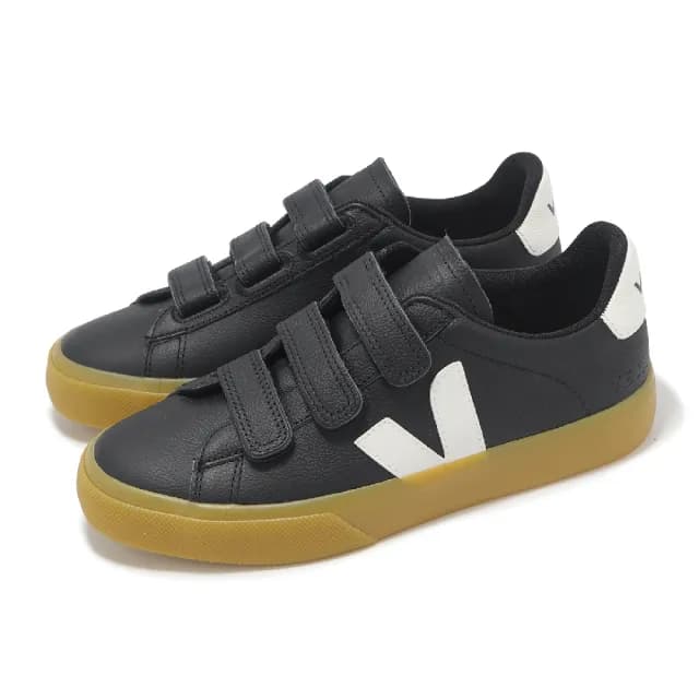【VEJA】休閒鞋 Recife Logo Chromefree Leather 女鞋 黑白 膠底 經典(RC0503698A)
