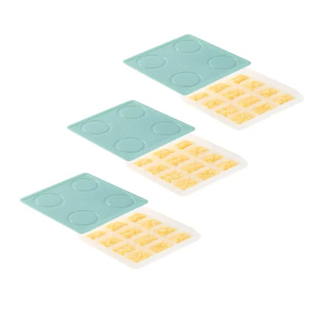 【2angels】矽膠副食品製冰盒15ml 3件組(副食品分裝盒 冰磚塊盒 寶寶餐具 巧克力模具)