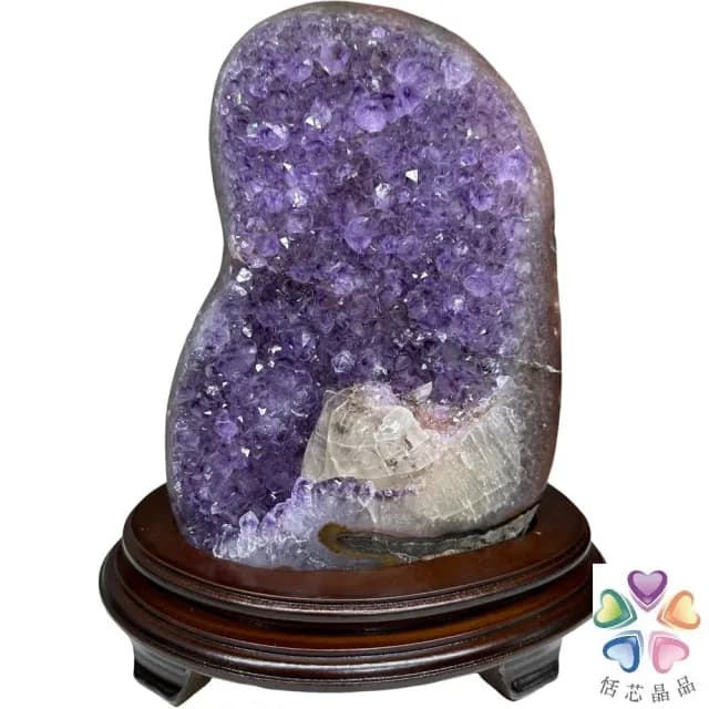 【恬芯晶品】PJ33烏拉圭方解石水晶開運外來財(紫水晶消磁淨化財運財位招財招貴人紫晶鎮新年禮物新春)