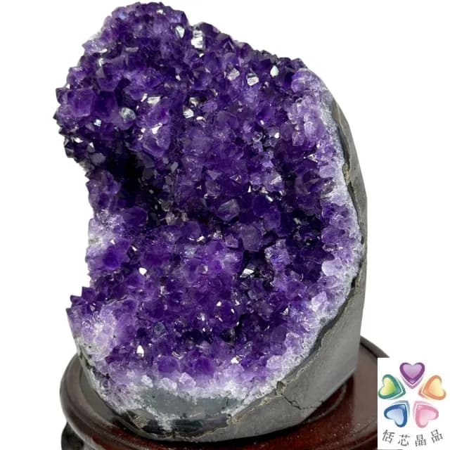 【恬芯晶品】M10頂級烏拉圭帝王紫水晶開運招財(辦公室消磁淨化風水財運財位招貴人紫晶鎮禮物補財庫)