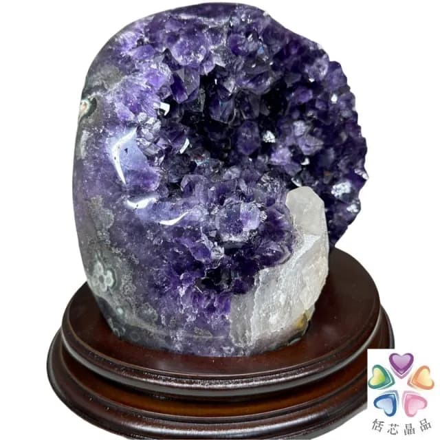 【恬芯晶品】PJ59烏拉圭方解石水晶開運外來財(紫水晶消磁淨化財運財位招財招貴人紫晶鎮新年禮物新春)