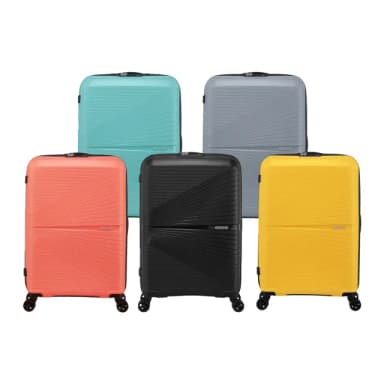 【AMERICAN TOURISTER 美國旅行者】24吋AIRCONIC超輕量PP耐衝擊防潑水拉鍊行李箱/旅行箱/拉桿箱(多色可選)