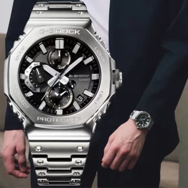 【CASIO 卡西歐】G-SHOCK 全金屬 八角形錶殼 計時腕錶 母親節 禮物 推薦(GMC-B2100D-1A)