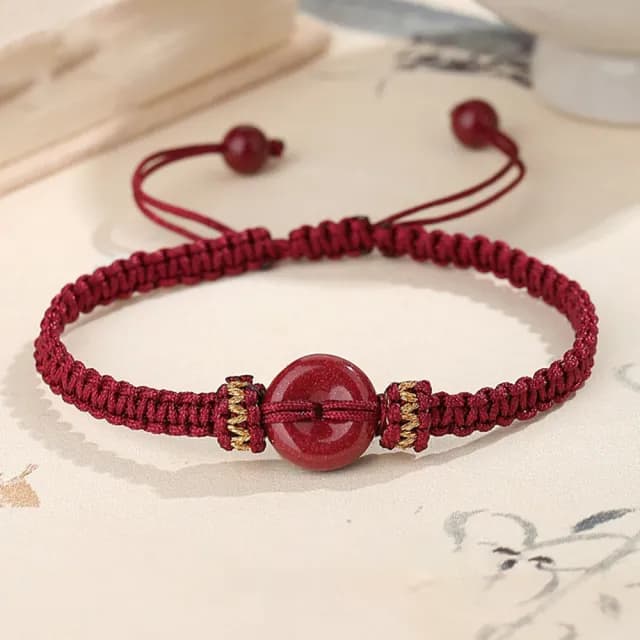 【MoonDy】雙11 手工編織 手環 手鍊串珠 紫金砂 辟邪手鍊 招財納福 平安扣 護身符 保平安 送媽