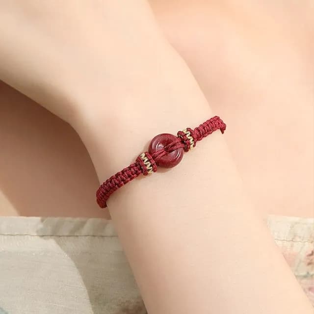 【MoonDy】雙11 手工編織 手環 手鍊串珠 紫金砂 辟邪手鍊 招財納福 平安扣 護身符 保平安 送媽