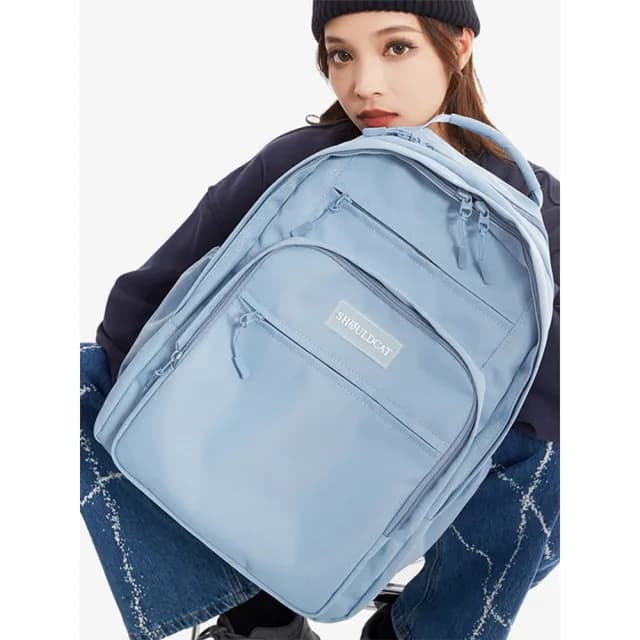 【Her】雙11 運動後背包 聖誕交換禮物 日系防潑水背包 學生雙肩包 減壓背包 男女背包 防水包 15