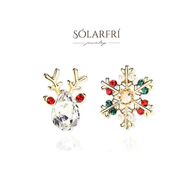 【SOLARFRi】聖誕系列 925銀針耳環｜ 附品牌禮盒包裝(閨蜜情人女友母親老婆禮物)