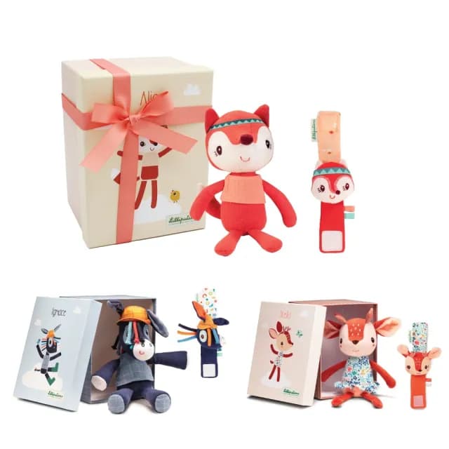 【比利時Lilliputiens】好安心玩偶彌月禮盒-多款可選(彌月禮 新生兒禮物 安撫娃娃)
