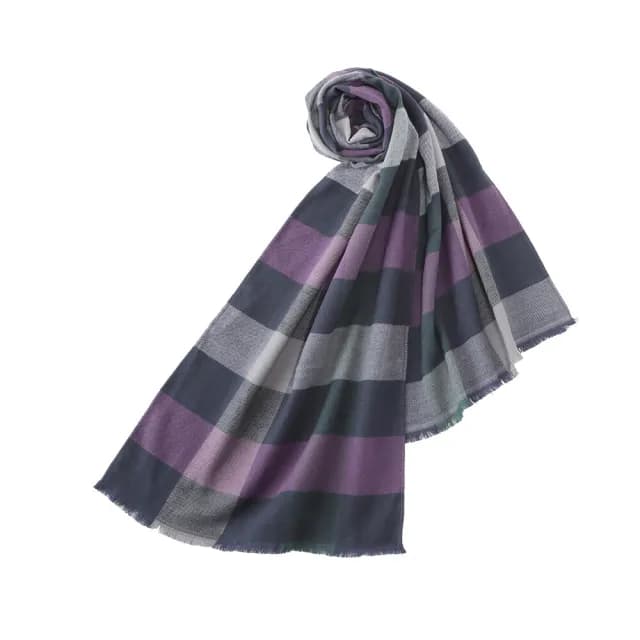 【ORIM】今治秋色格紋圍巾(純棉親膚/休閒風格/保暖舒適/推薦單品)