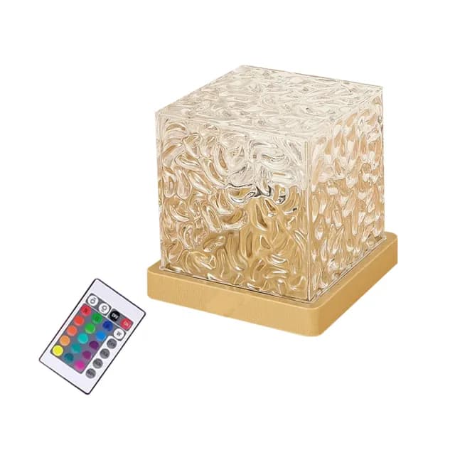 【QIDINA】極光多色動態水波紋燈-G(露營燈 聖誕禮物 交換禮物 送禮 小夜燈 氣氛燈 生日禮物)