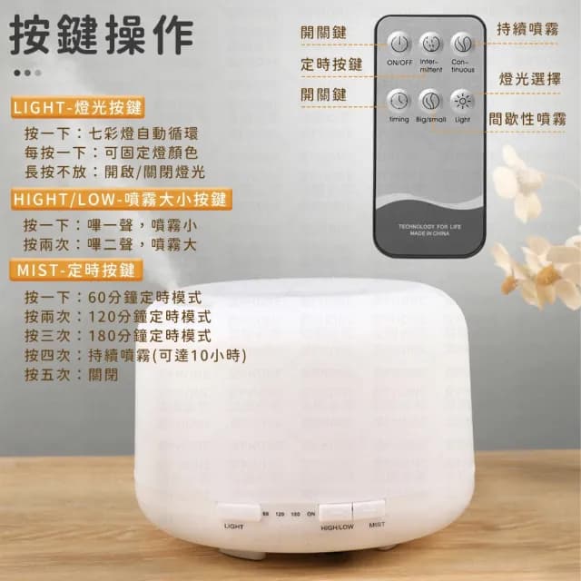 【同闆購物】香薰空氣加濕器-七彩燈款(香薰機/擴香機/薰香機/空氣加濕機/水氧機)