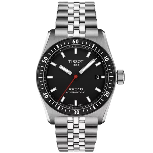 【TISSOT 天梭 官方授權】PR516 復古時尚 機械腕錶 畢業禮物 送禮 推薦(T1494071105100)