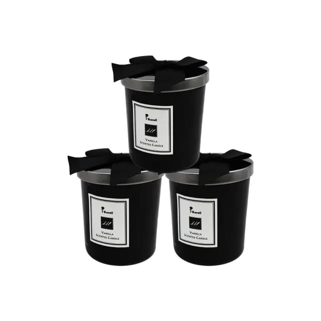 【Karoli 卡蘿萊】香草香氛手工大豆蠟燭200g(3入組)