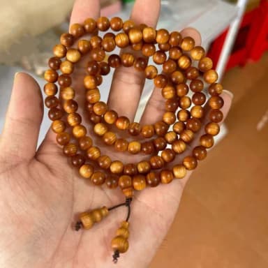 【Penny珮妮】太行陳化崖柏紅油橫紋佛珠多圈手鍊108顆項鍊8mm(母親節/交換禮物/送女友/送男友/生日/情人節)