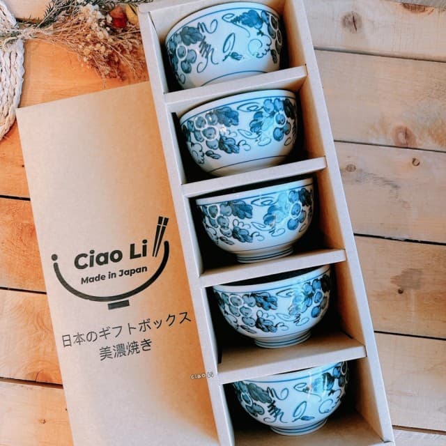 【Ciao Li 僑俐】日本製甜菜根京丼碗五入禮盒組(送禮好物 入厝 飯碗禮盒)