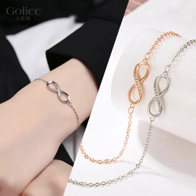 【Gulicc】手鍊 永恆無限 低調微鑲手繩(雙11 聖誕節 生日 手環 手繩 首飾 飾品 禮物)