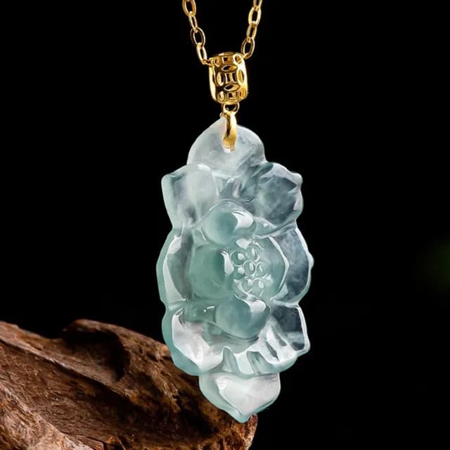 【MoonDy】雙11 項鍊女 翡翠 藍水晶 吊墜 生日禮物 開運 開運水晶 玉石 掛件 女項鍊 開運項鍊