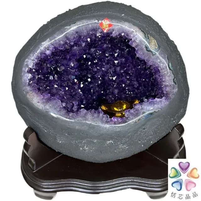 【恬芯晶品】S50精選烏拉圭紫晶洞5.15KG錢袋子(圓洞聚財招財貴人開運風水帝王紫水晶新居禮物補財庫聖誕節)