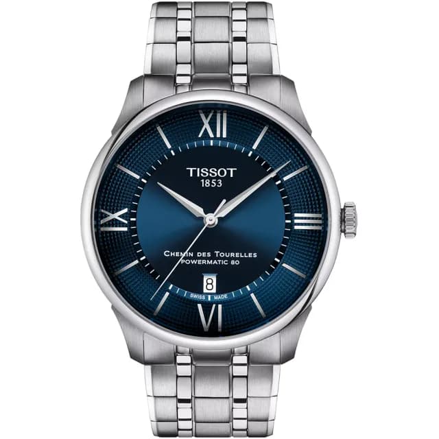 【TISSOT 天梭 官方授權】杜魯爾系列 80小時動力儲存機械腕錶-42mm/藍 情人節 禮物(T1394071104800)