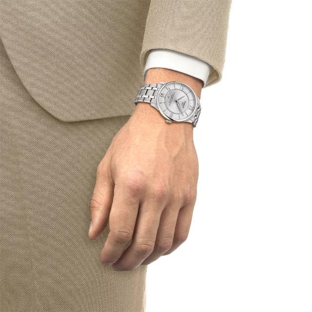 【TISSOT 天梭 官方授權】杜魯爾系列 80小時動力儲存機械腕錶-42mm/銀 情人節 禮物(T1394071103800)