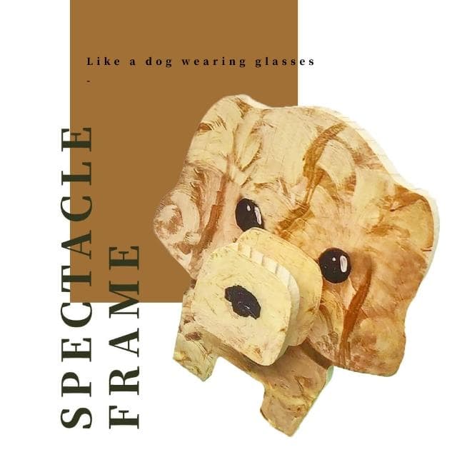 【木工藝品】創意松木製動物眼鏡架(置物架 飾品掛架 擺件 桌面擺飾 收納架 展示架 貴賓狗 狗狗造型 禮物)